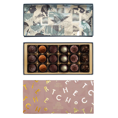 The Luxury Vegan Chocolate Collection - 18 Dark and Mylk Chocolates Truffles